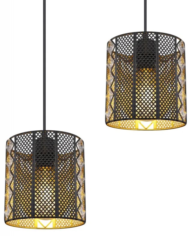 Lustra suspendata design modern ABINI negru 15450-4H GL