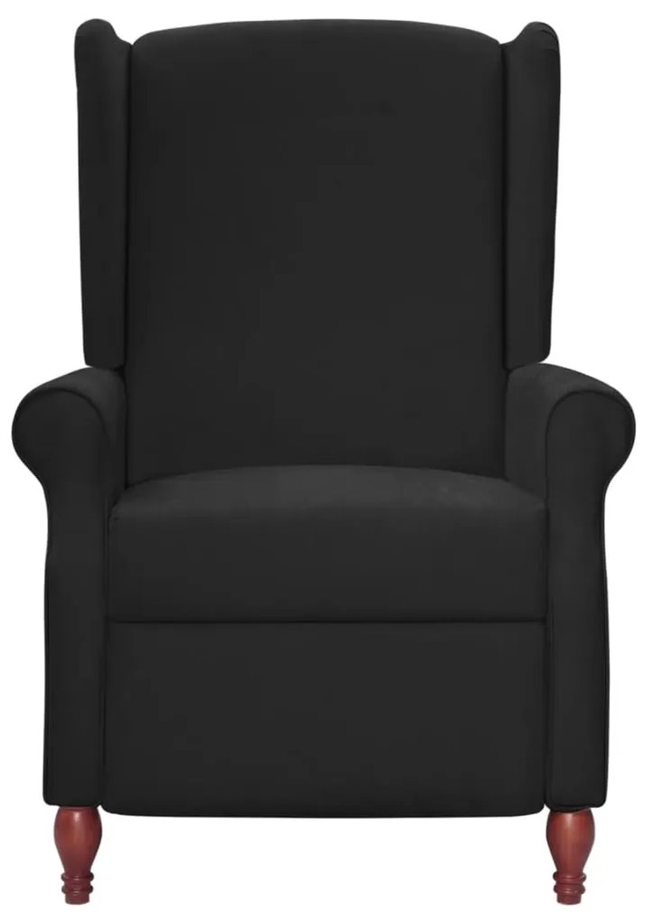 282213 vidaXL Fotoliu de masaj rabatabil, negru, material textil
