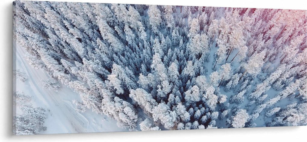 Tablou cu copaci înzăpeziți (120x50 cm)