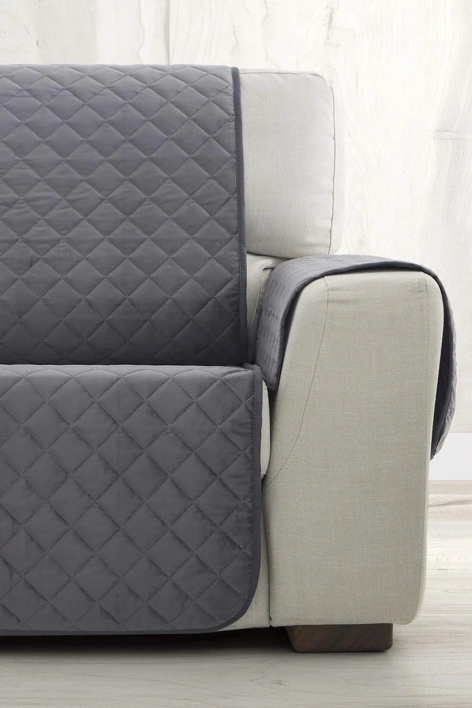 Husă de catifea pentru canapea cu două locuri Velvet gri gri-inchis 110x50 cm