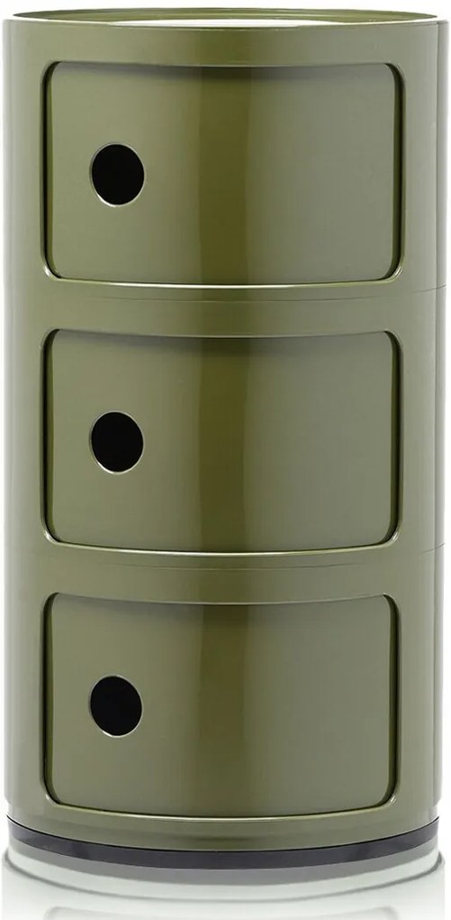 Comoda modulara Kartell Componibili 3 design Anna Castelli Ferrieri, verde