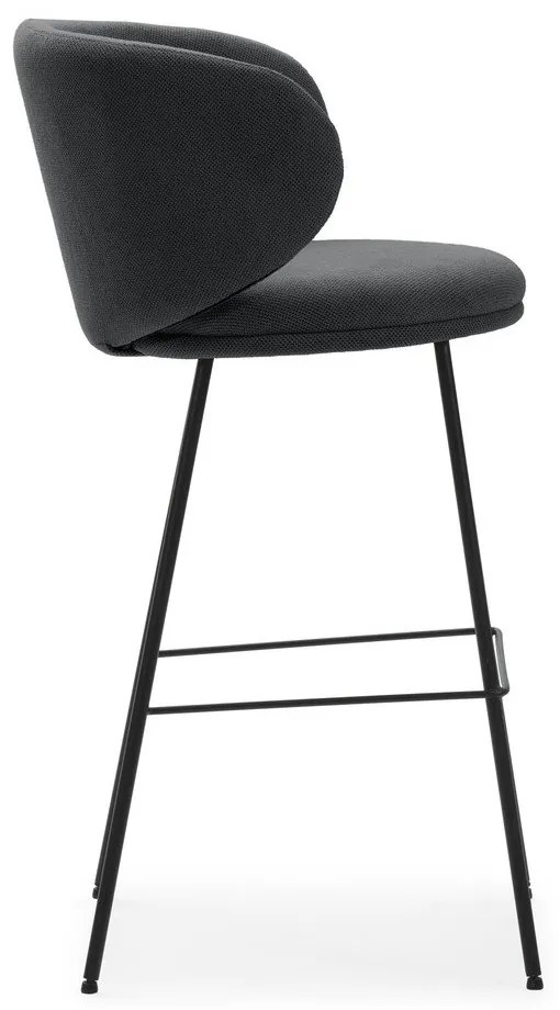 Scaune de bar gri-închis 2 buc. (înălțime șezut 65 cm) Rush – Marckeric