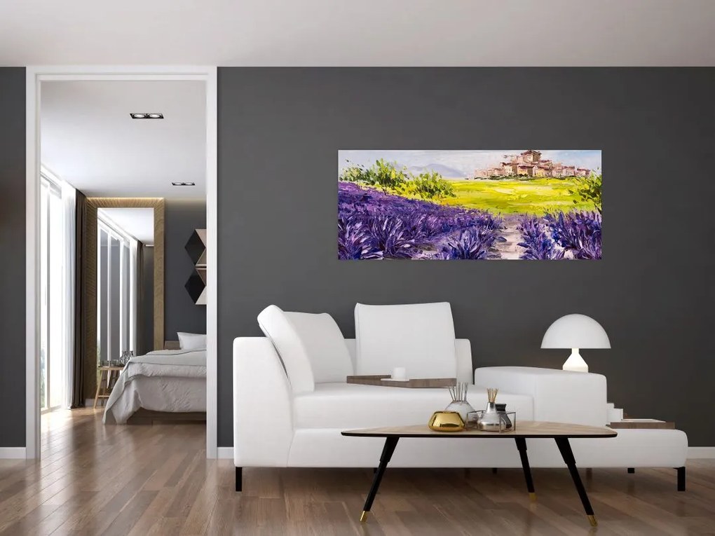 Tablou - Provence, Franța, pictură în ulei (120x50 cm)