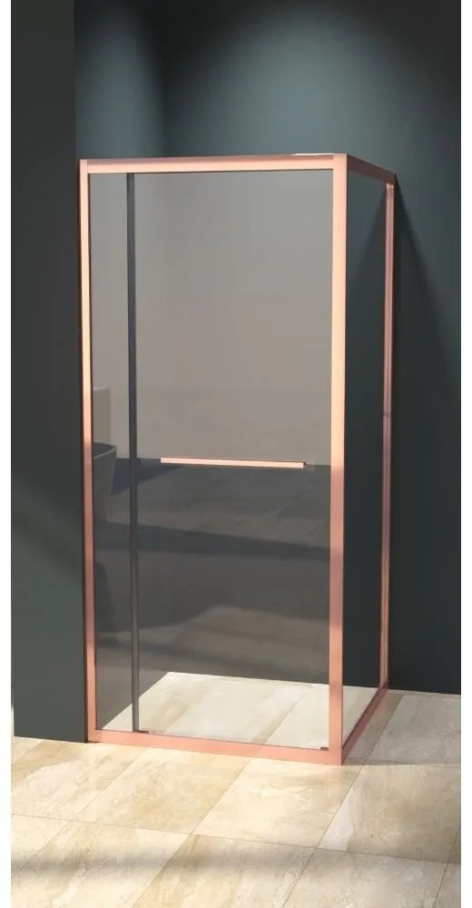 Firenze Cabină de duș Rose Gold 6mm 80cm