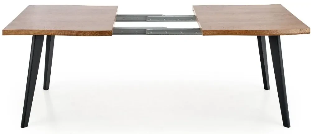 Masa de bucaterie Dickson, lemn natural/negru