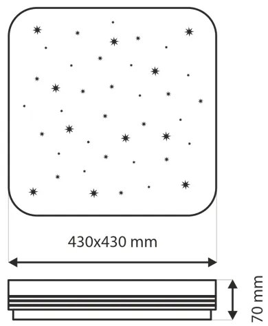 Plafonieră LED dimabilă MANA LED/36W/230V 2700-6500K + telecomandă