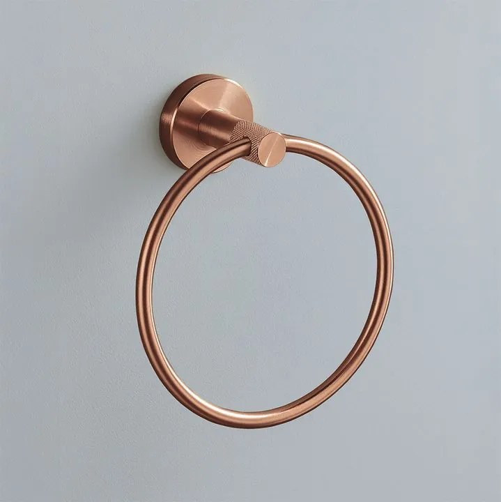 Cuier de baie Ring 6610 Modern cupru periat