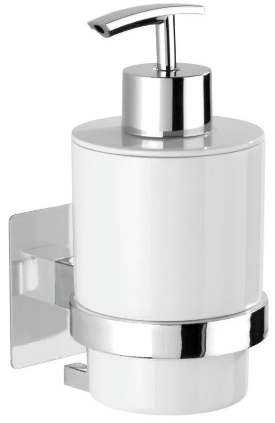 Dispenser săpun lichid cu suport QUADRO, 250 ml, WENKO