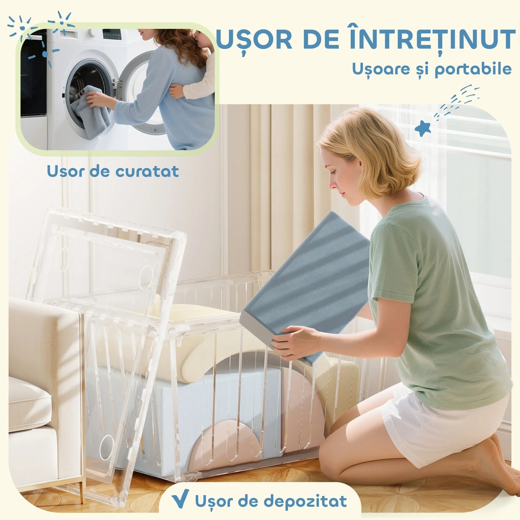 AIYAPLAY Set 5 Blocuri Moi pentru Copii 1.5-8 Ani Multicolor | Aosom Romania