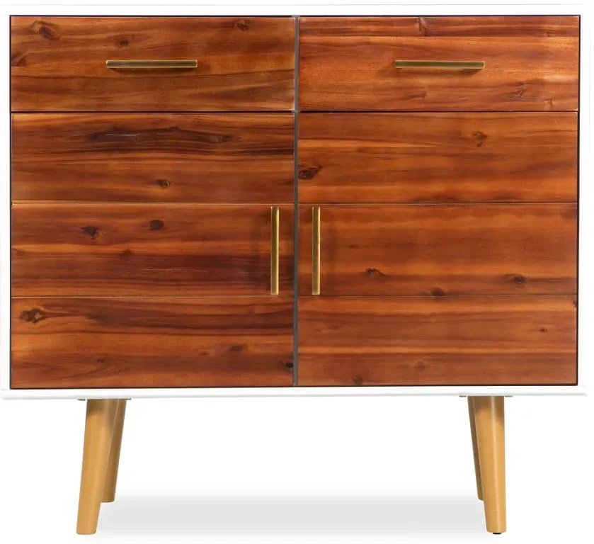 245741 vidaXL Bufet din lemn masiv de acacia, 90 x 33,5 x 83 cm