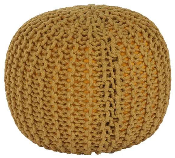 Taburet tricotat, bumbac muştar, GOBI TYP 2