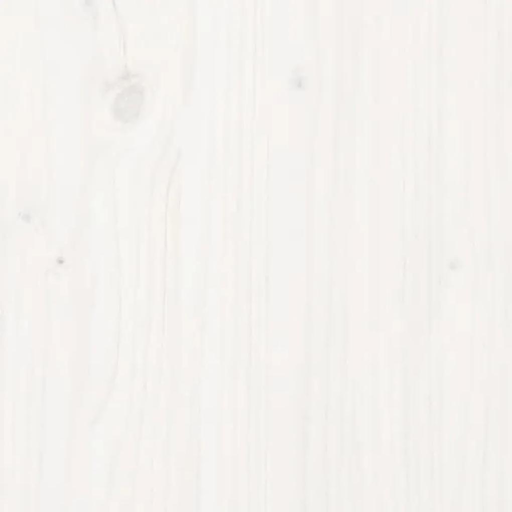 Noptiere, 2 buc., alb, 40x34x45 cm, lemn masiv de pin