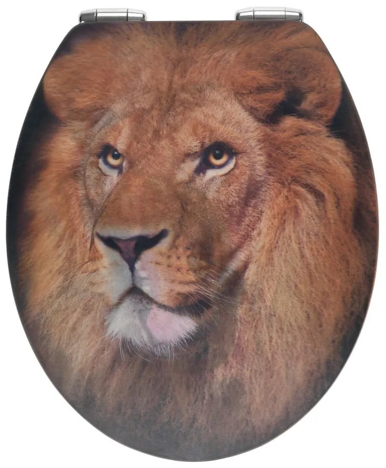 Capac WC din lemn 3D Wenko Lion, 44,5 x 38 cm