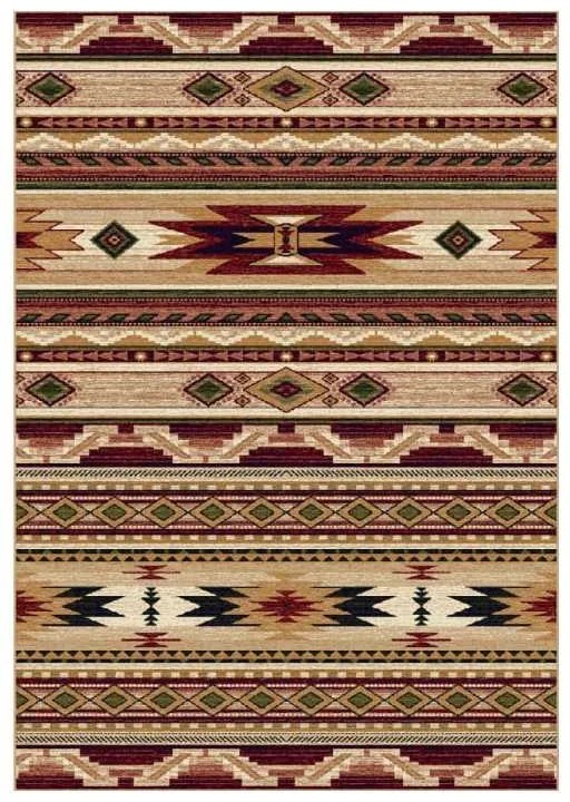 Covor Clasic Lotus Bej / Grena  15080 Selectează mărime: 060 X 110