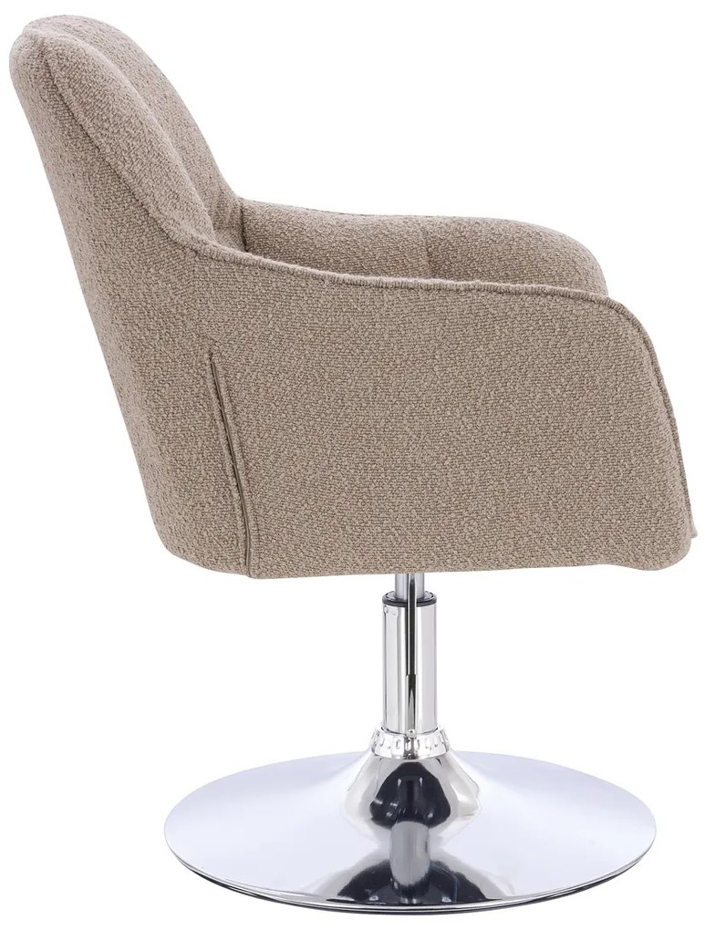 HR550N Scaun Latte Boucle cu Bază Cromata