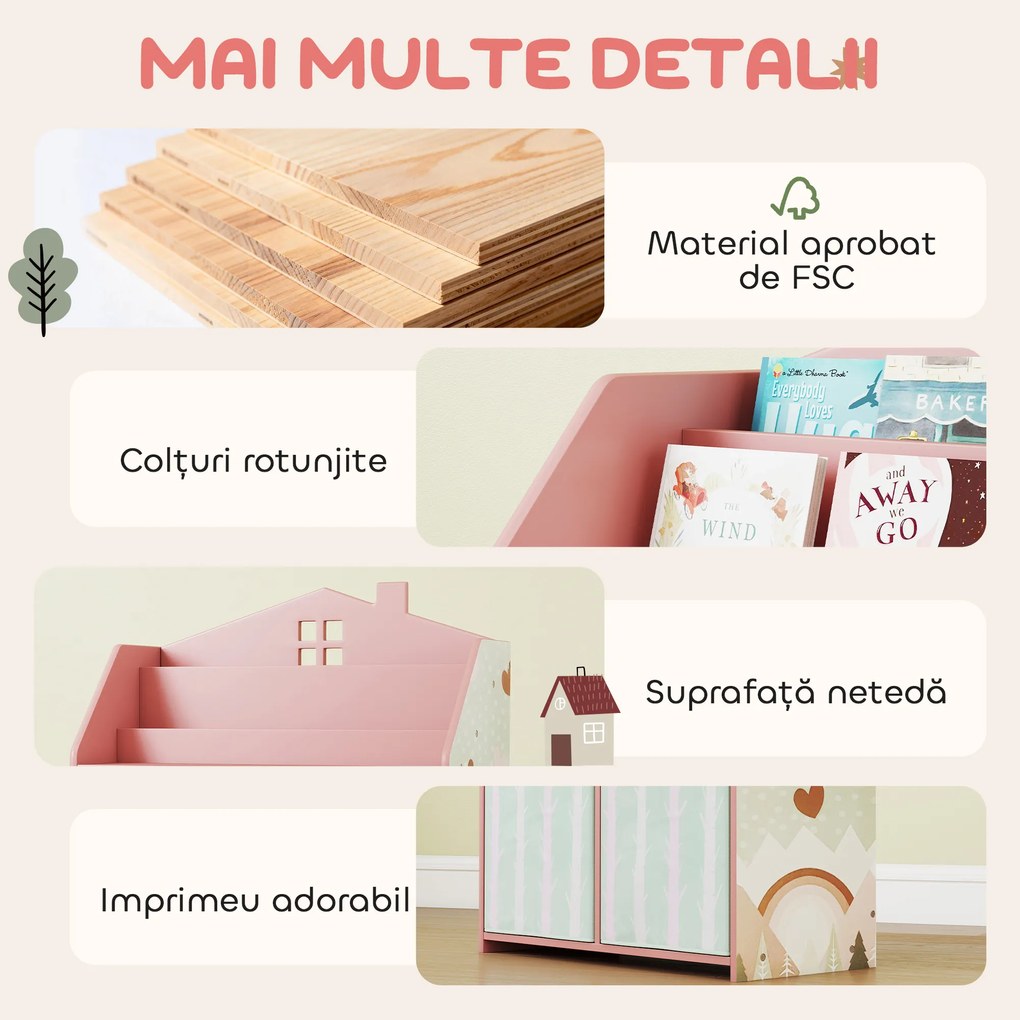 AIYAPLAY mobilier organizare jucării mobilă depozitare | Aosom Romania