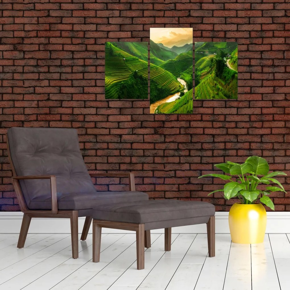 Tablou - Terase de orez Mu Cang Chai (90x60 cm)