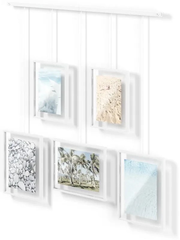Rame albe de agățat din metal 5 buc. 66x69 cm Exhibit – Umbra