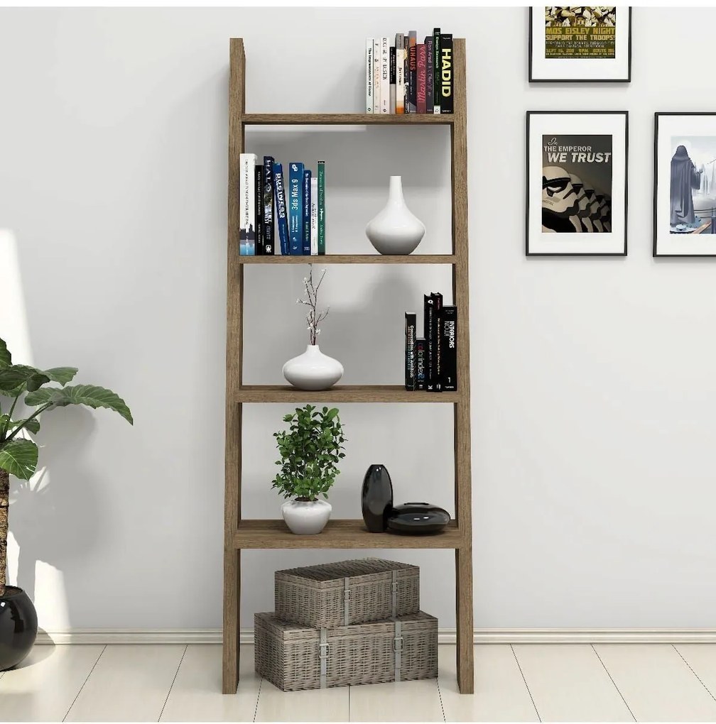 Biblioteca / etajera carti , Solid Homs, nuc, 150 cm x 56 cm x 30 cm, PAL