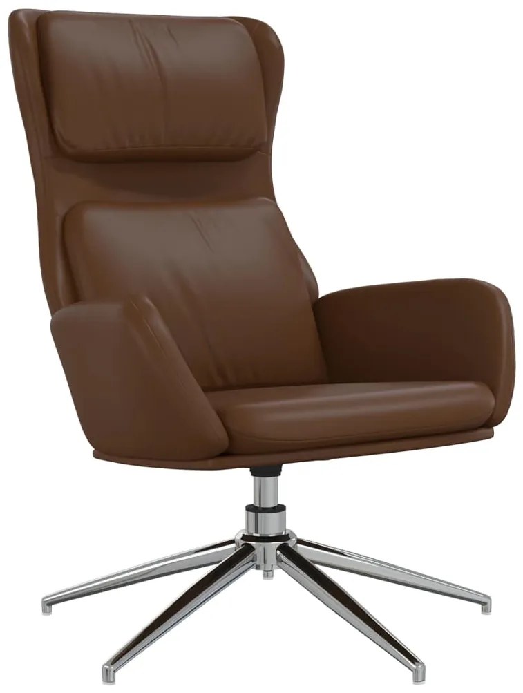341363 vidaXL Scaun de relaxare, maro lucios, piele artificială