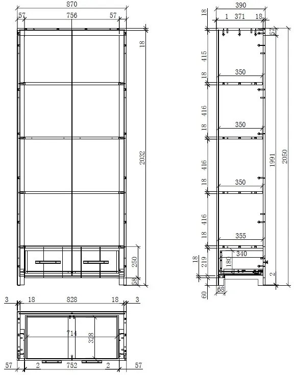 Set Mobilier Cameră Copii ERIK: Birou și Bibliotecă, Alb – Vipack