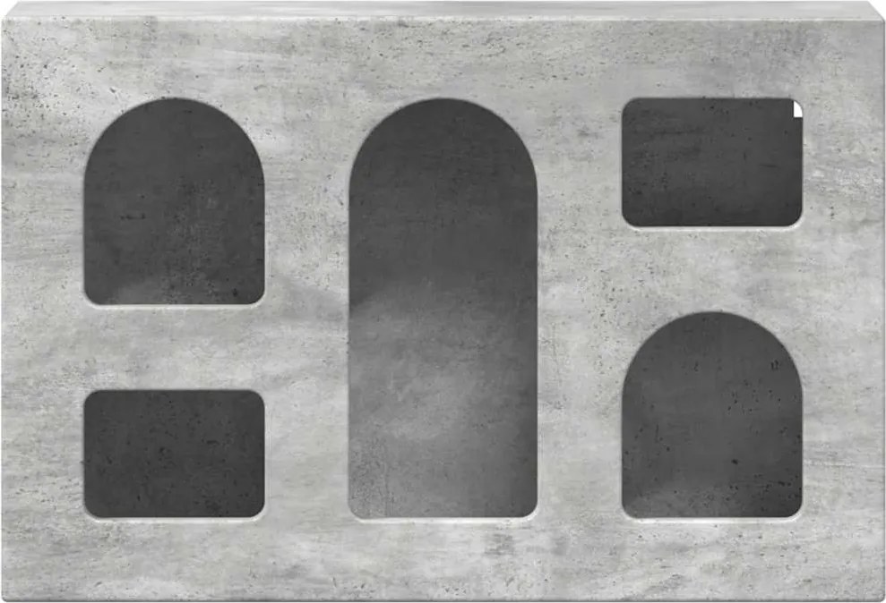 vidaXL Dulap suspendat Gri din beton 60 x 20 x 40 cm Lemn compozit