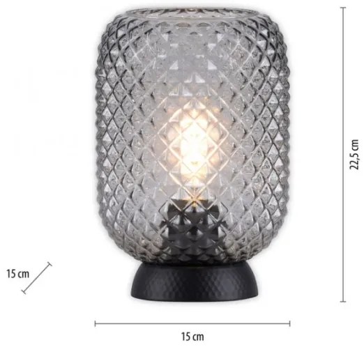 Lampă de masă JUST LIGHT. 14906-18 REISHI 1xE27/40W/230V negru