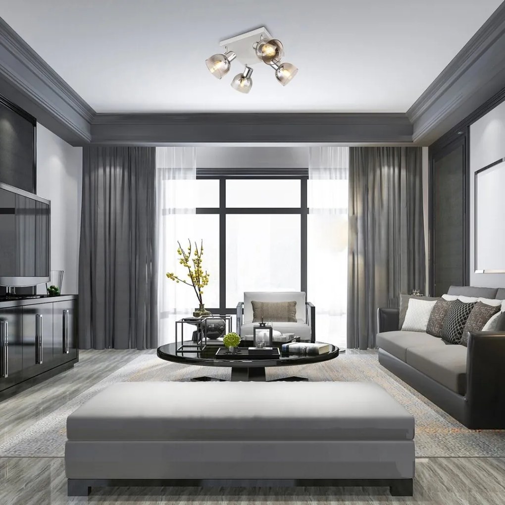 Plafoniera cu 4 spoturi directionabila design modern Tarien