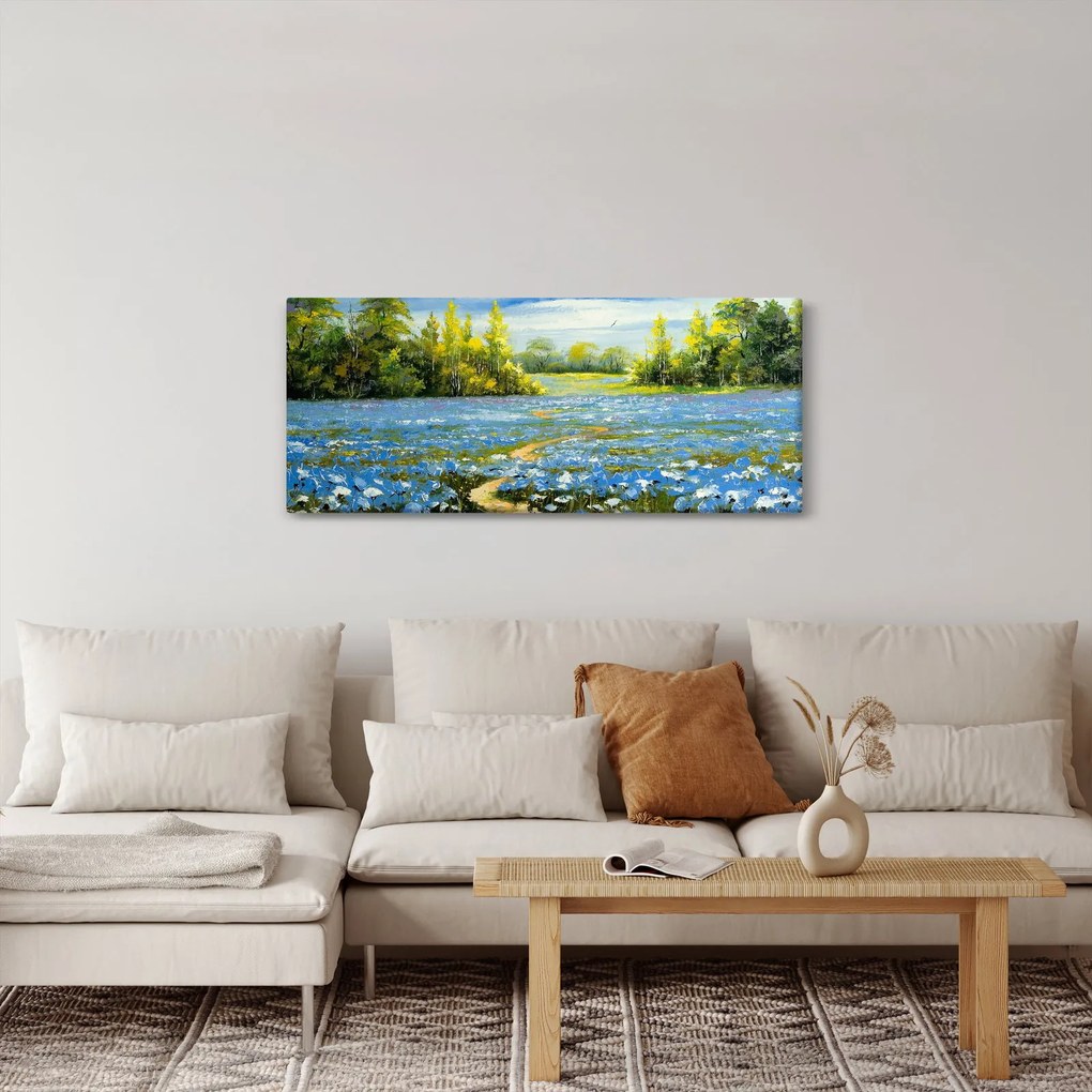 Tablou - Drum de câmp, pictură în ulei (120x50 cm)