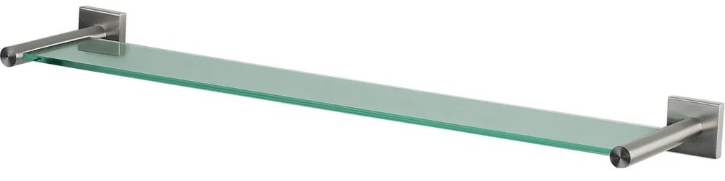 Etajeră de perete din sticlă Spirella Nyo 60 cm,oțel inoxidabil periat, 60 cm