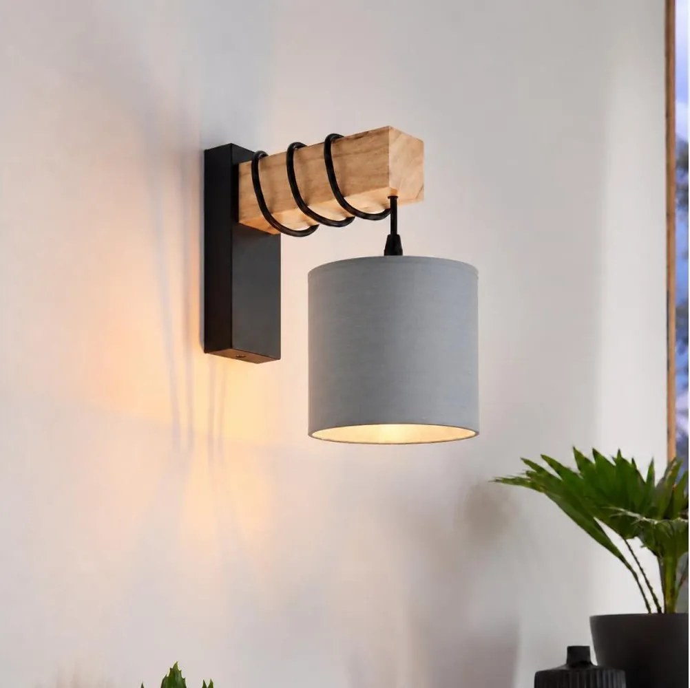 BRILAGI - Aplică de perete NUBILA 1xE27/60W/230V maro/negru/gri deschis