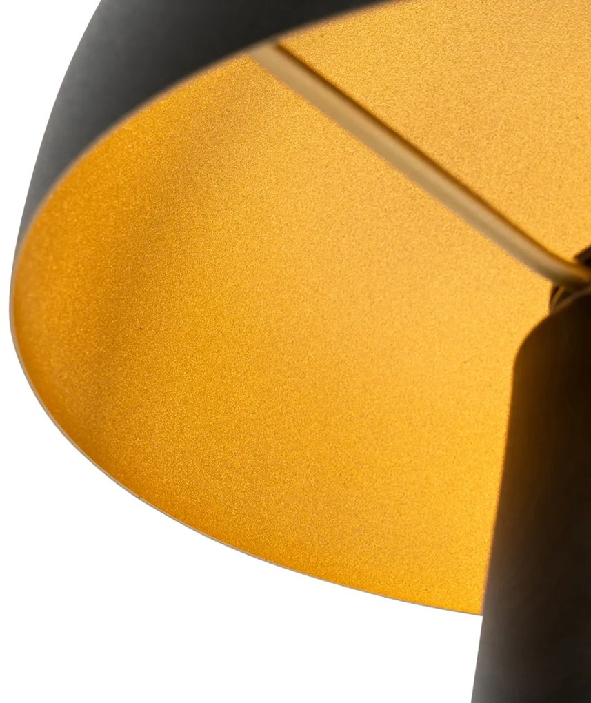 Set de 2 lampi de podea inteligente de exterior negre 50cm si 65cm incl. Wifi A60 - Mushroom