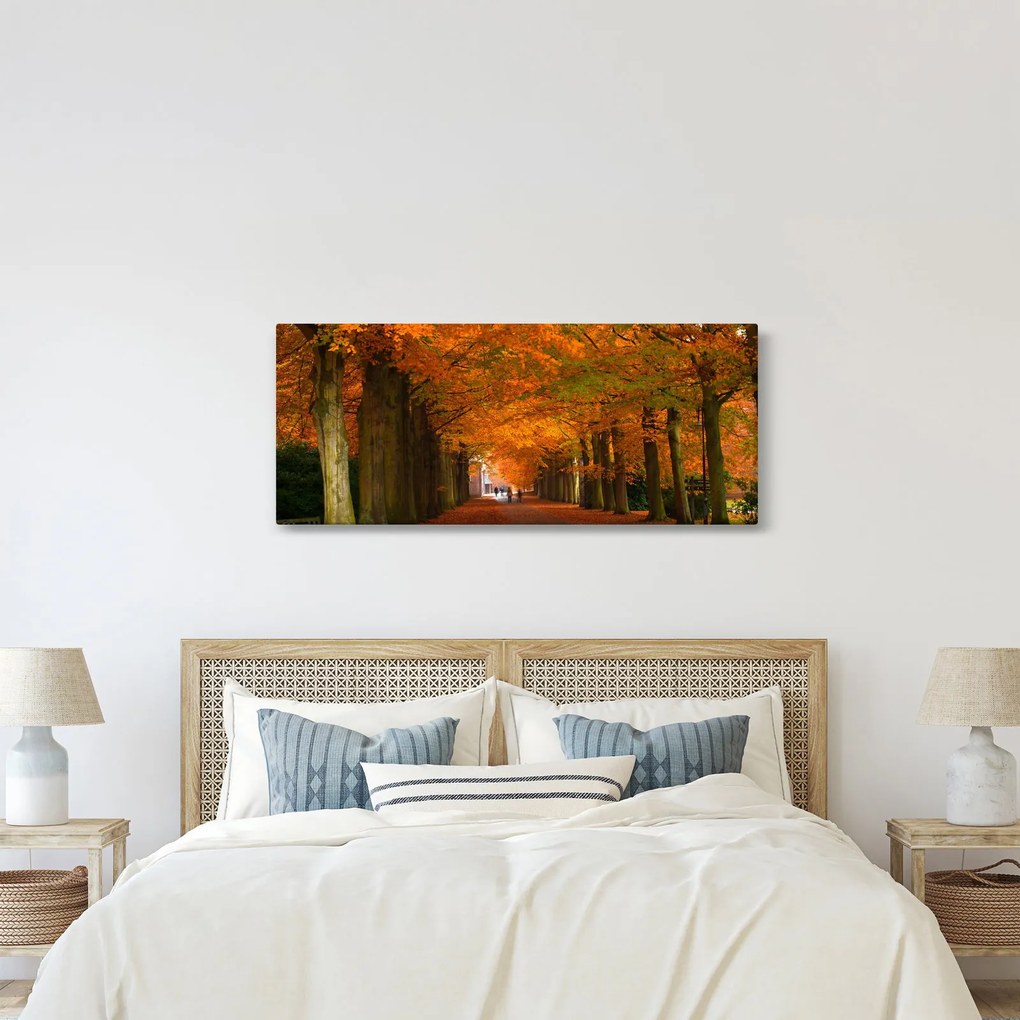 Tablou - Bulevardul de copaci în toamnă (120x50 cm)