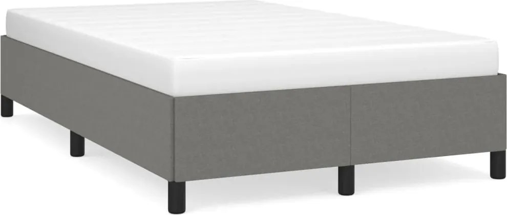 vidaXL Cadru de pat fără saltea gri închis 120x190 cm țesătură