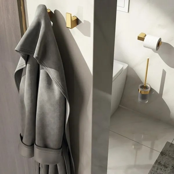 Gedy - Suport pentru hârtie igienică PIRENEI, auriu mat