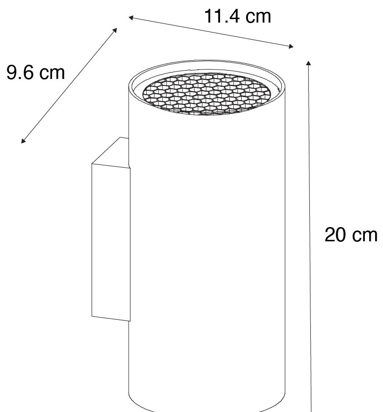 Aplică de perete de design aurie rotundă cu 2 lumini - Sab Honey