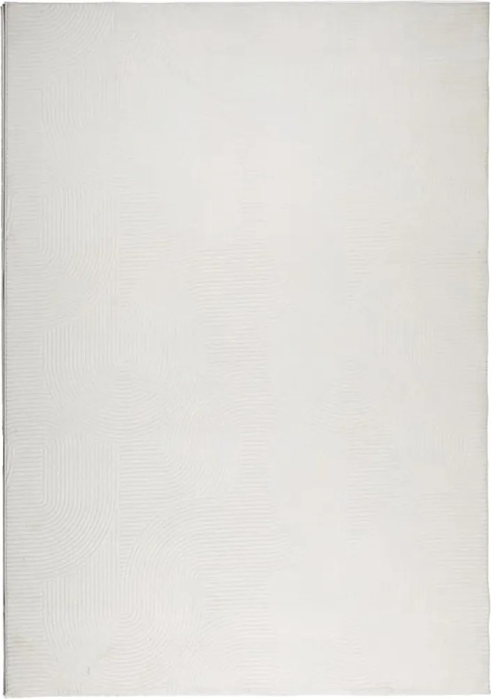 vidaXL Covor IZA aspect scandinav, cu fire scurte, crem, 160x230 cm