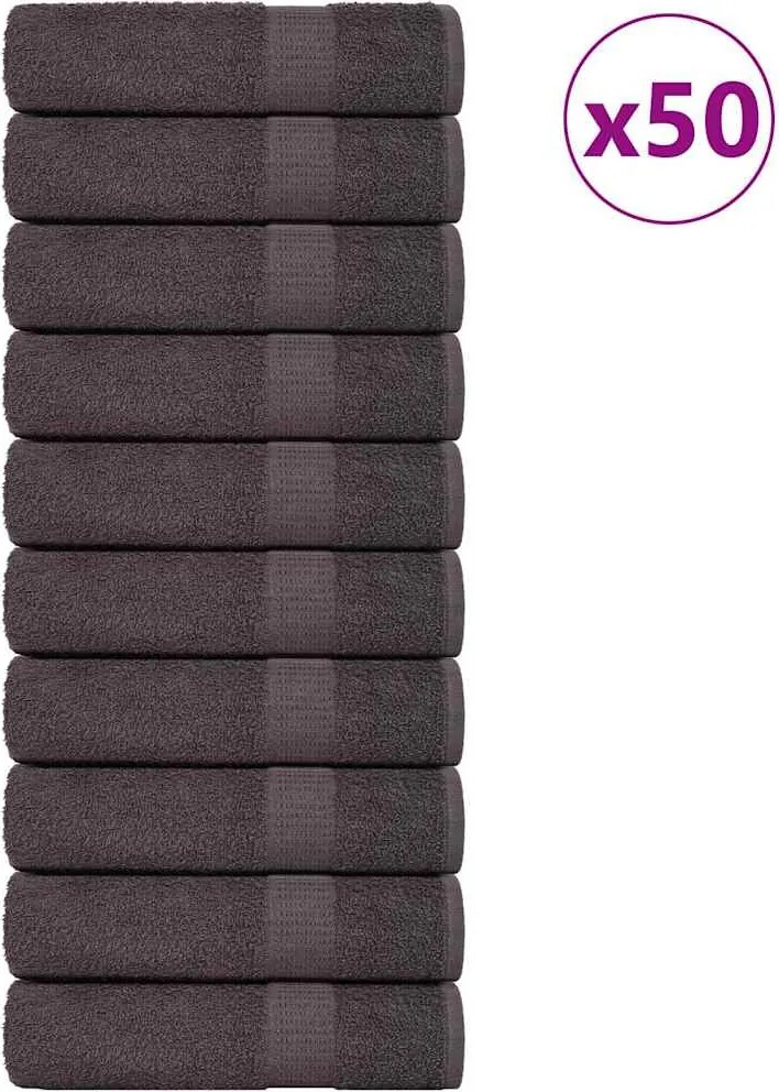 vidaXL Prosoape de mâini, FROGN, 50 buc., antracit, 50x100 cm, 360 g/m²