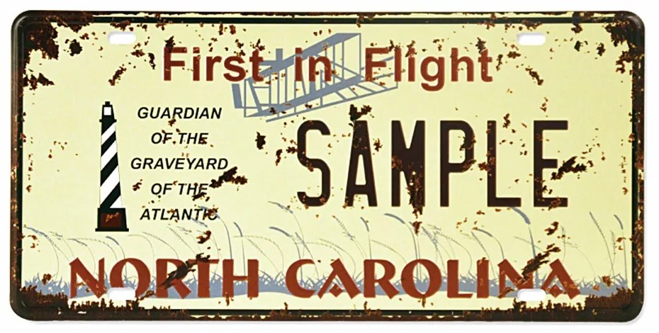 Placuta metalica FLIGHT CAROLINA, 30x15cm