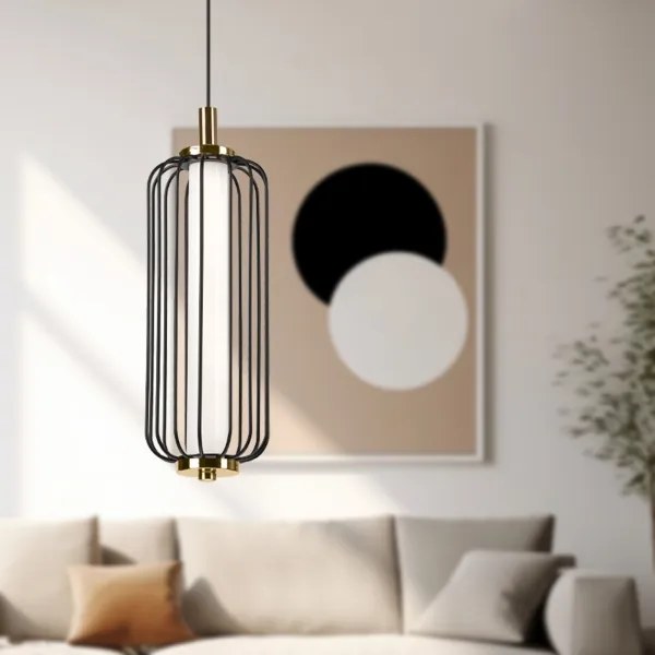 Lustră pe cablu BONNIE LED/15W/230V 3000K, negru