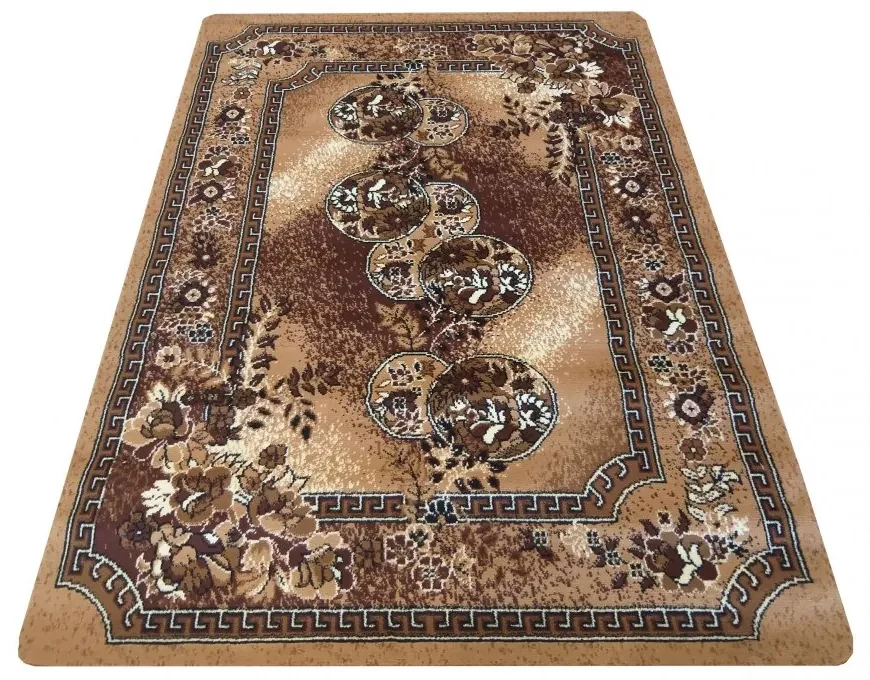 Covor maro pentru living în stil vintage Lăţime: 200 cm | Lungime: 300 cm