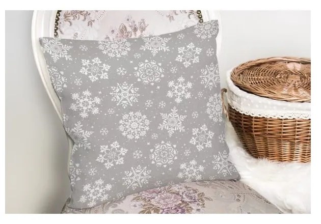 Față de pernă cu model de Crăciun Minimalist Cushion Covers Snowflakes, 42 x 42 cm