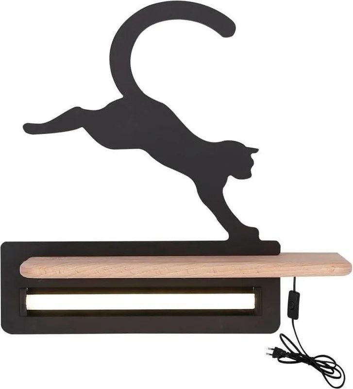 Corp de iluminat pentru copii negru Cat – Candellux Lighting