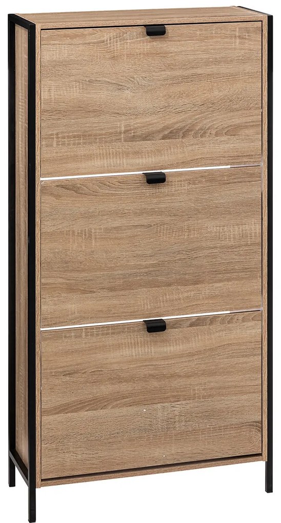 Dulap pentru pantofi ALIAJ, 3 compartimente, 63,2 x 24 x 122 cm