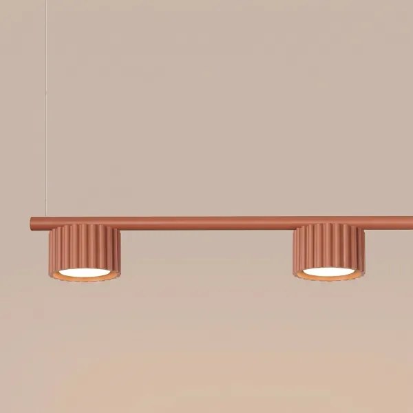 Sollux SL.2699 - Lustru suspendat pe cablu AURA 4xGX53/10W/230V roșu