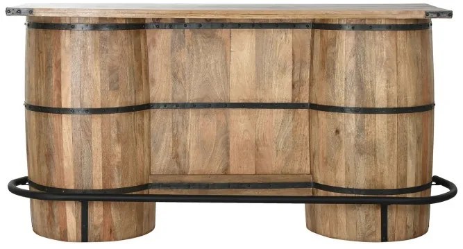 Consola de bar, din lemn de mango, Barrel