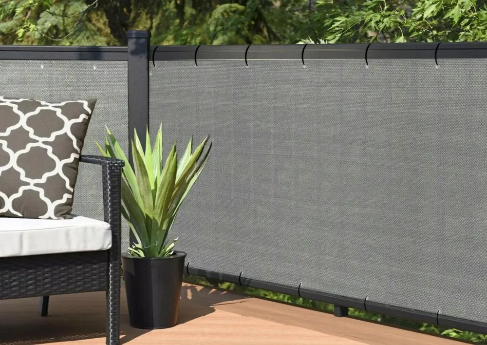 Perdeau gri pentru balcon 1 x 5 m