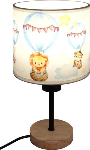 Brilagi - Lampă de masă BOBO WOOD 1xE27/25W/230V stejar/negru/alb/cu animale