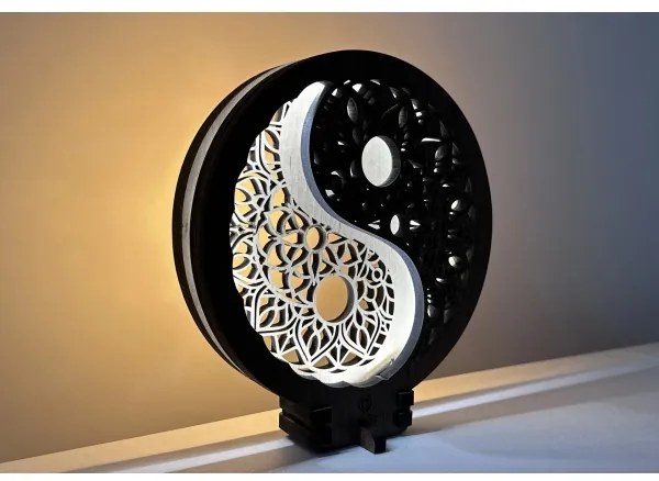 Li-Go 23607/O - Decorațiune de masă LED reglabilă LED/12W/230V 20x22 cm nuc