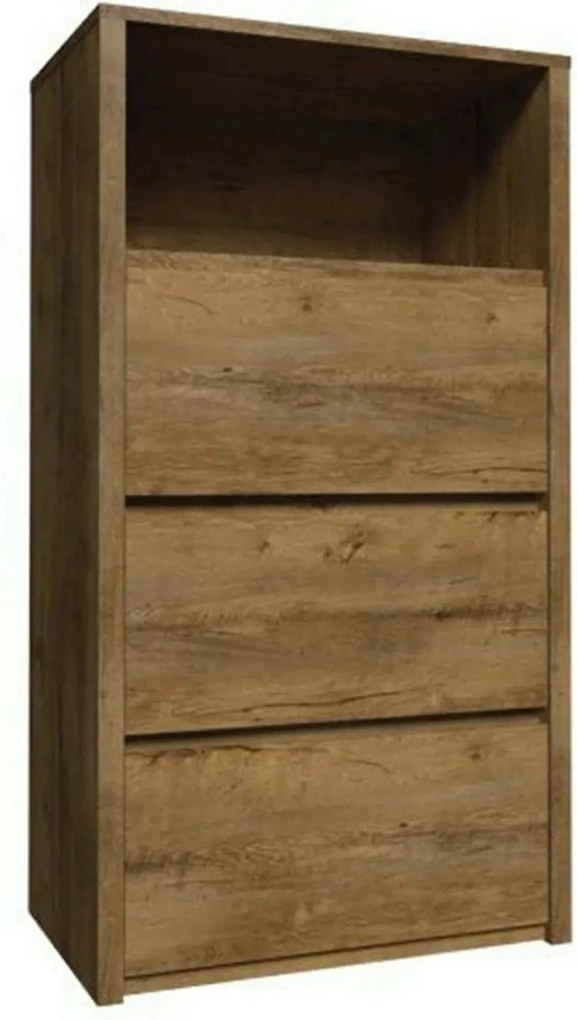 Comoda MONTANA KS3, stejar lefkas inchis, PAL melaminat, 50x46x103 cm